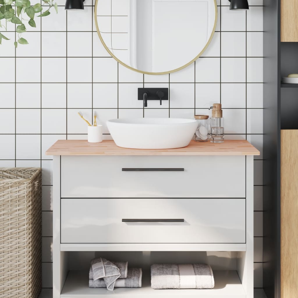 Maison exclusive - encimera de baño madera maciza de haya 100x60x1,5 cm