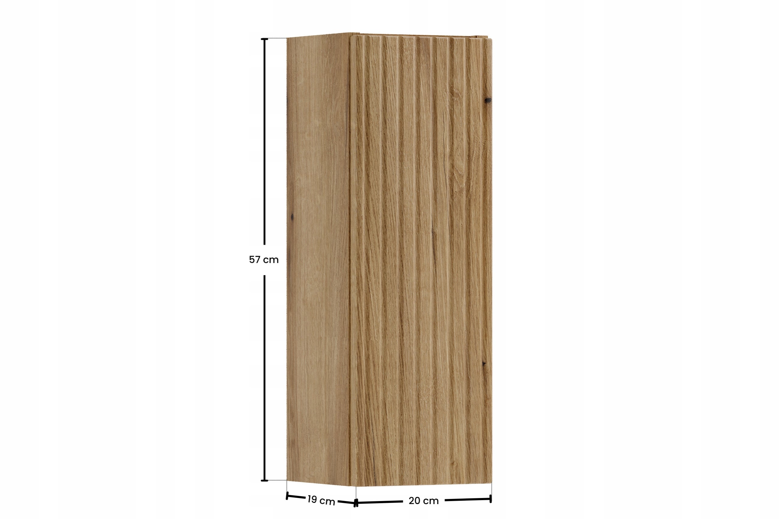 Szafka łazienkowa górna Nova 20 cm dąb coast evoke ryflowana - 7
