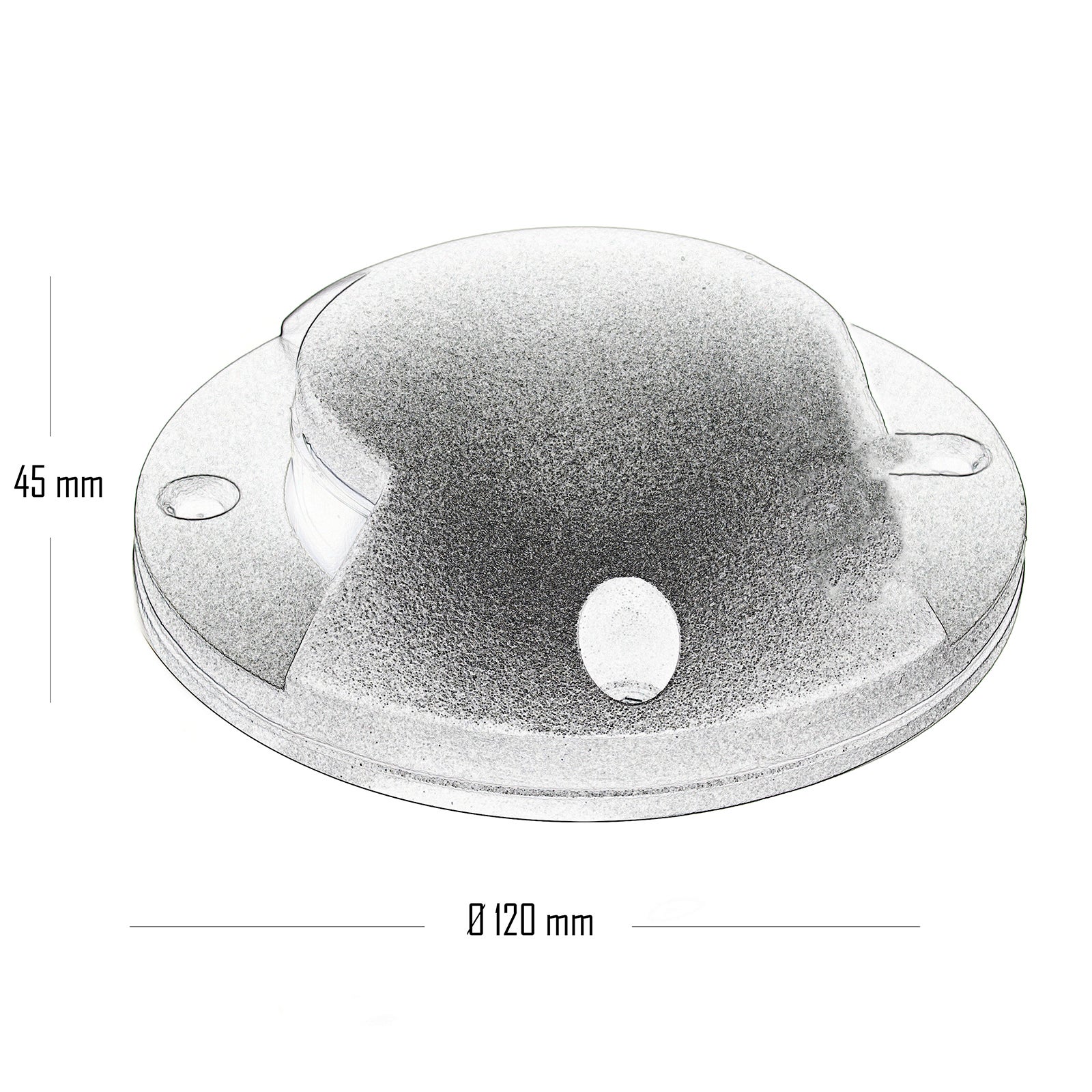 Faretto calpestabile pavimento LED segnapassi radente 1 finestra luce 12V IP65 4000K - 4