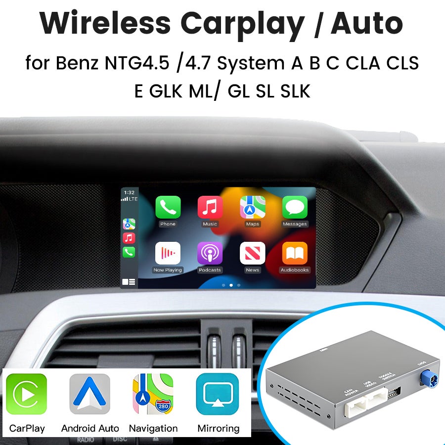 Cla Android Installation HEXINEX Kit Interface Wireless CarPlay & Android Auto pour Mercedes ...