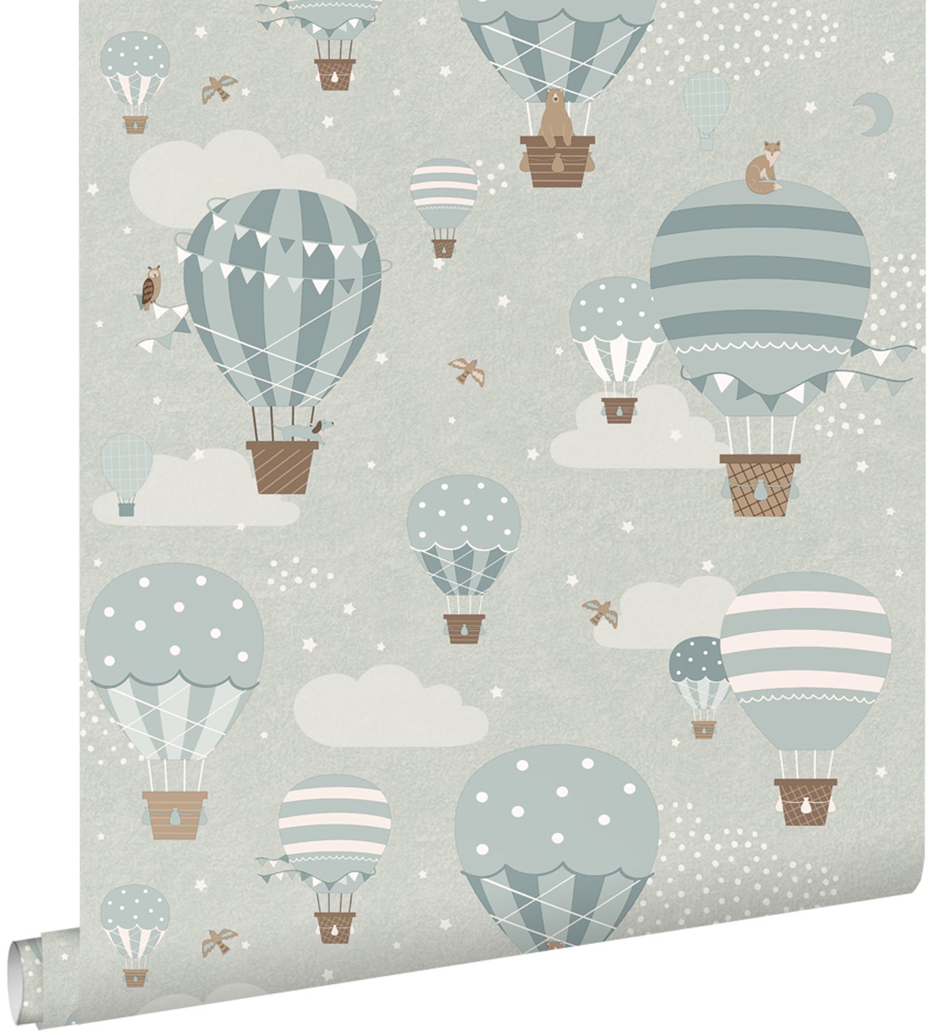 Papel pintado globos de aire azul - 50 x 900 cm - estahome