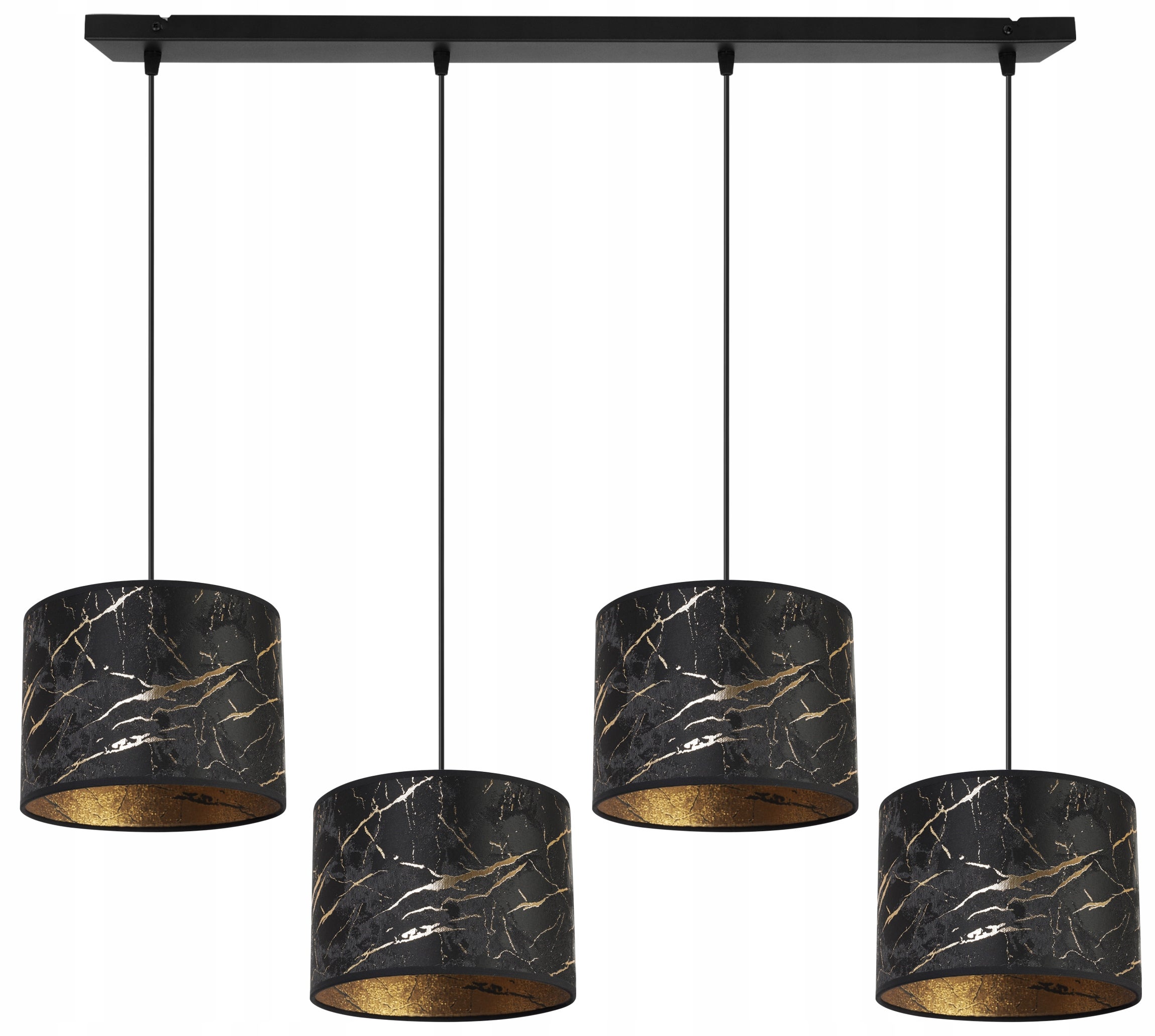 Lampa sufitowa wisząca Werona classic 4xE27 abażur owalny złoty Light Home LH