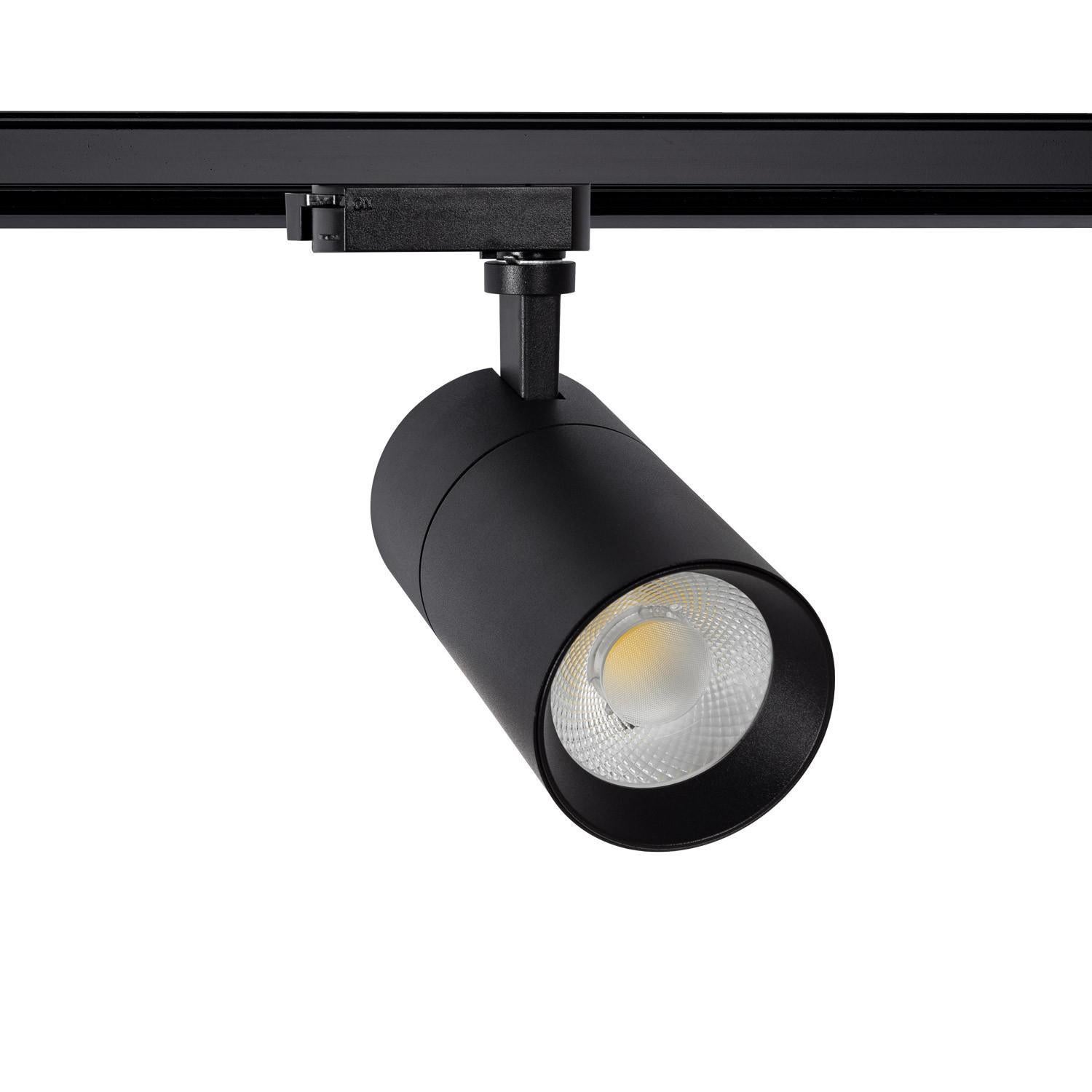 Spot LED sur Rail Monophasé 20W Mallet Dimmable Noir | 4000K Blanc ...
