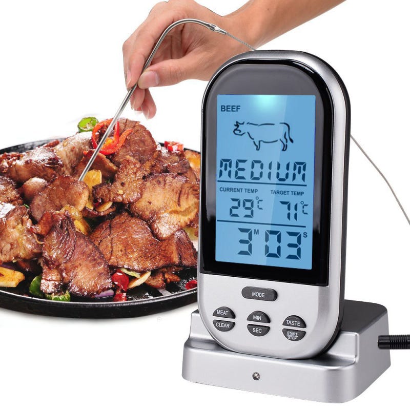 Thermomètre à viande sonde alimentaire numérique BBQ outils de cuisson 50 ℃ + 300 ℃ Plugin Thermomètre à viande sonde alimentaire numérique BBQ outils de cuisson 50 ℃ + 300 ℃ Plugin