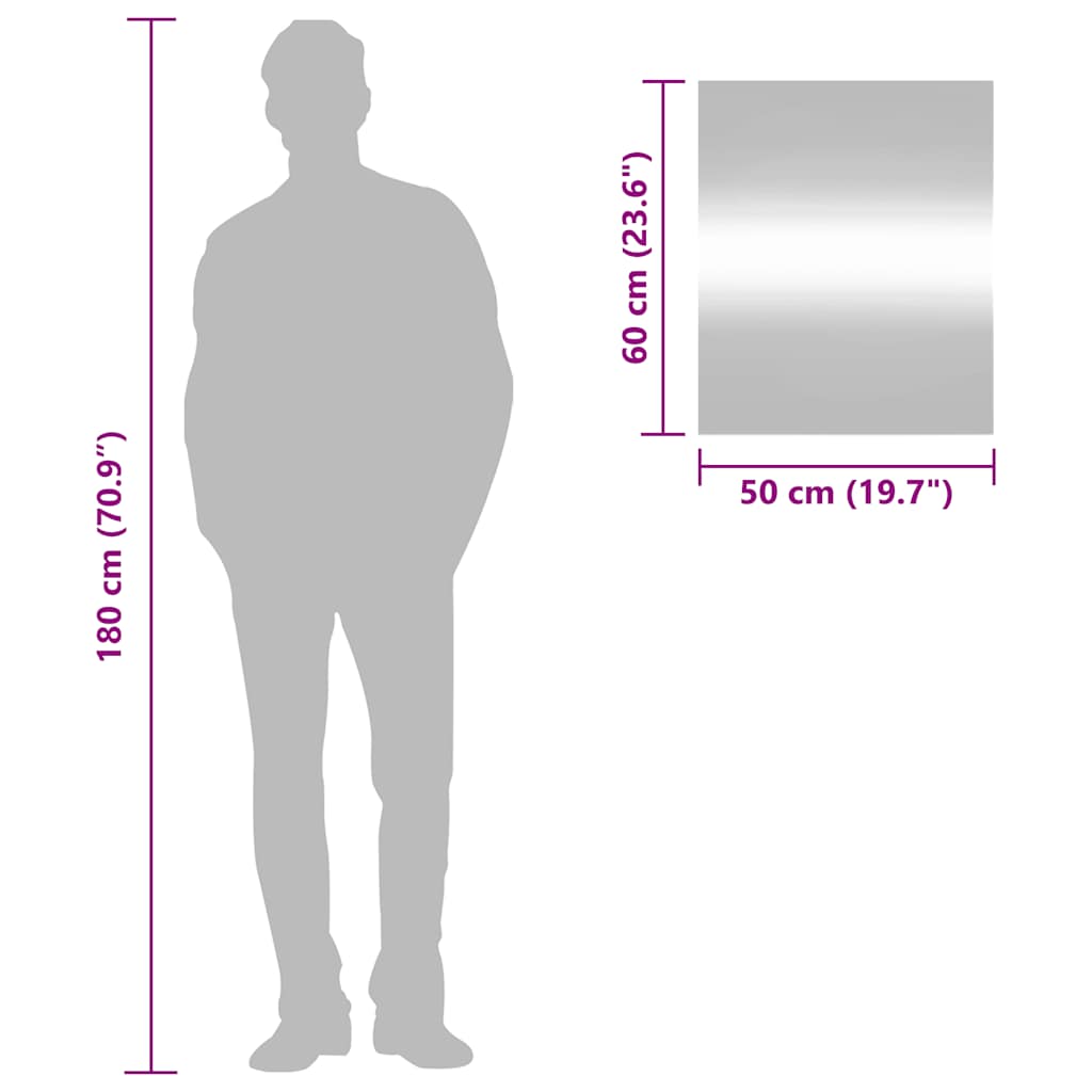 Miroir mural 50x60 cm Verre Rectangulaire - 7