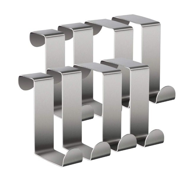 DINGEE Lot De 8 Crochets De Porte Avec Revêtement En Vinyle