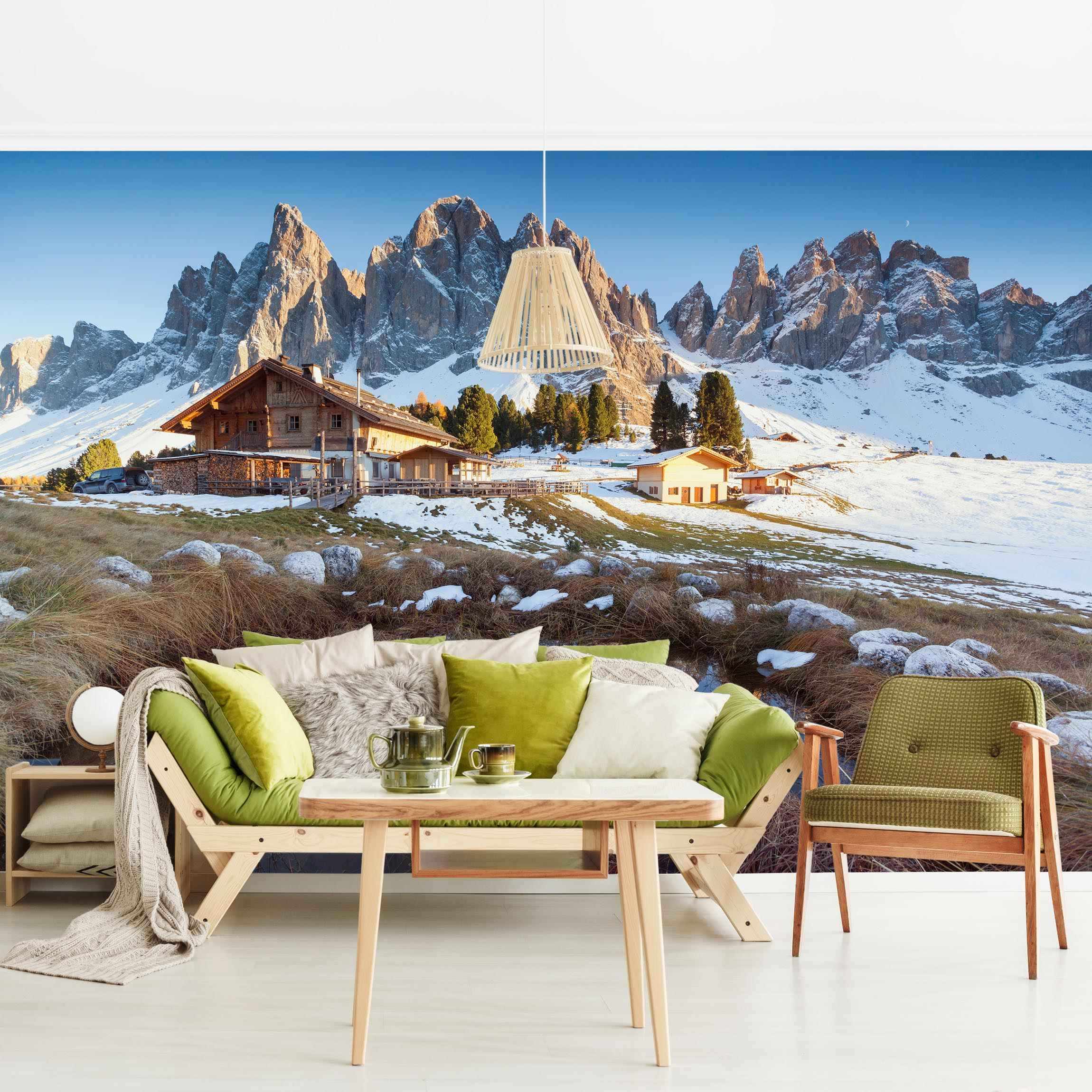 Papel pintado fotomural montaña naturaleza 359 - salón dormitorio cocina pasillo - tnt 384 x 255 cm premium