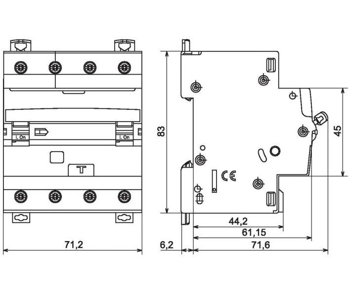 DX3 4P C25 6000A AC 300MA 4M - 411207 - 2