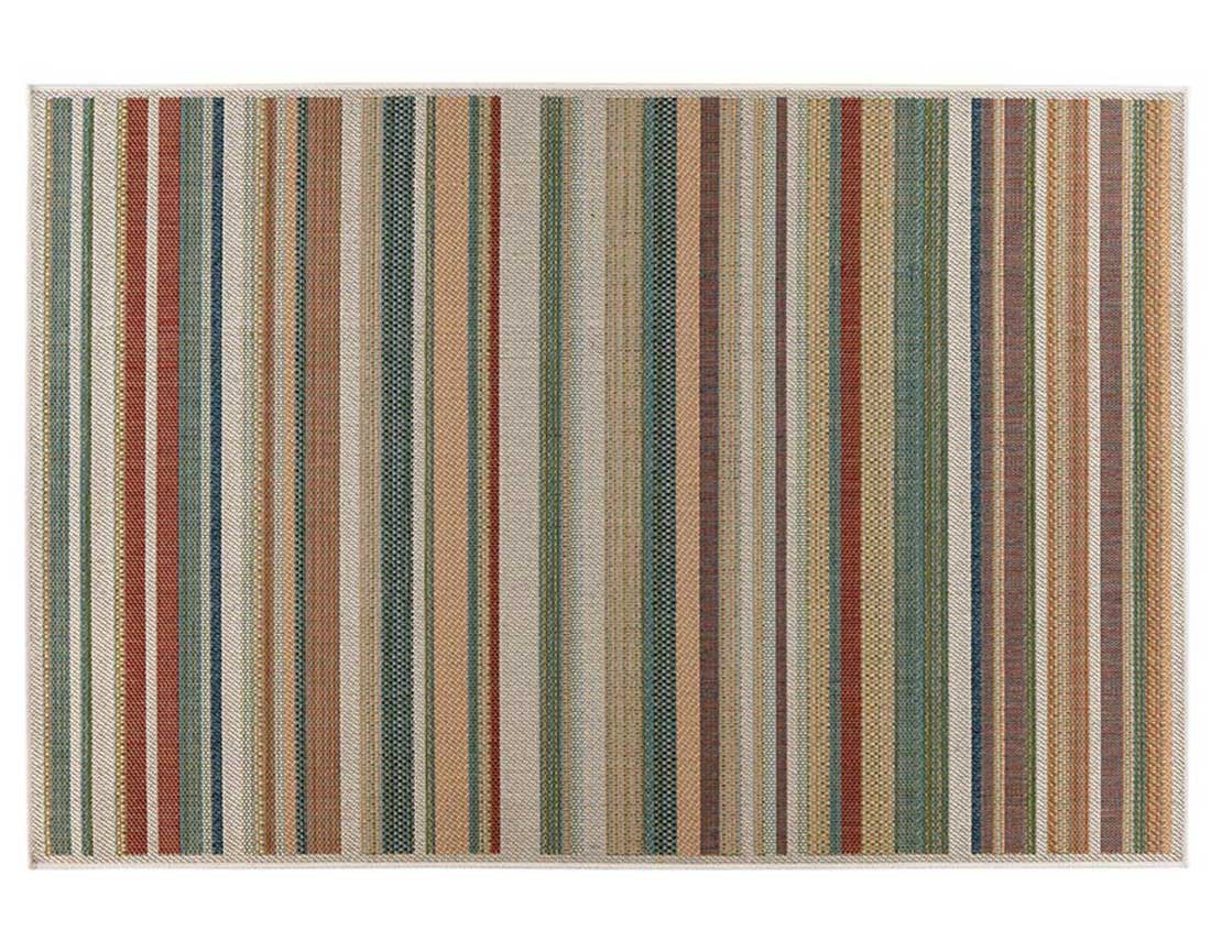 Tapis D'entrée 40x60 Cm - Motif Géométrique Multicolore - Polypropylène Tissé - Made In Turkey