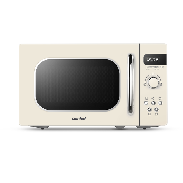 Micro-ondes rétro de 20L - COMFEE CMSRO 20 di cr - 800W - Beige