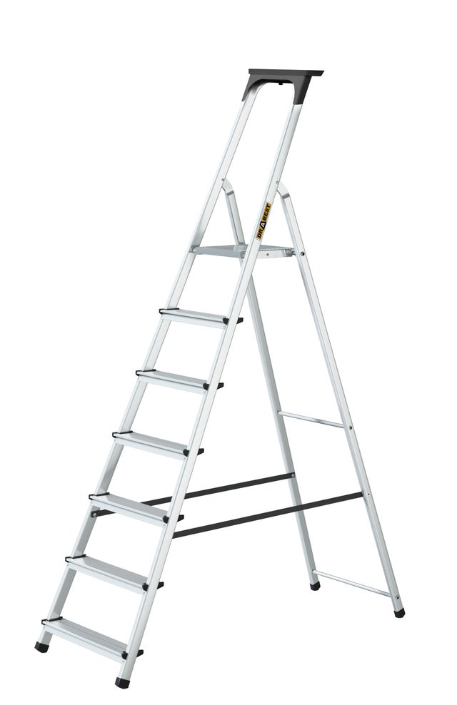 Drabina aluminiowa domowa jednostronna 7 stopni 125 kg + PÓŁKA DRABEST
