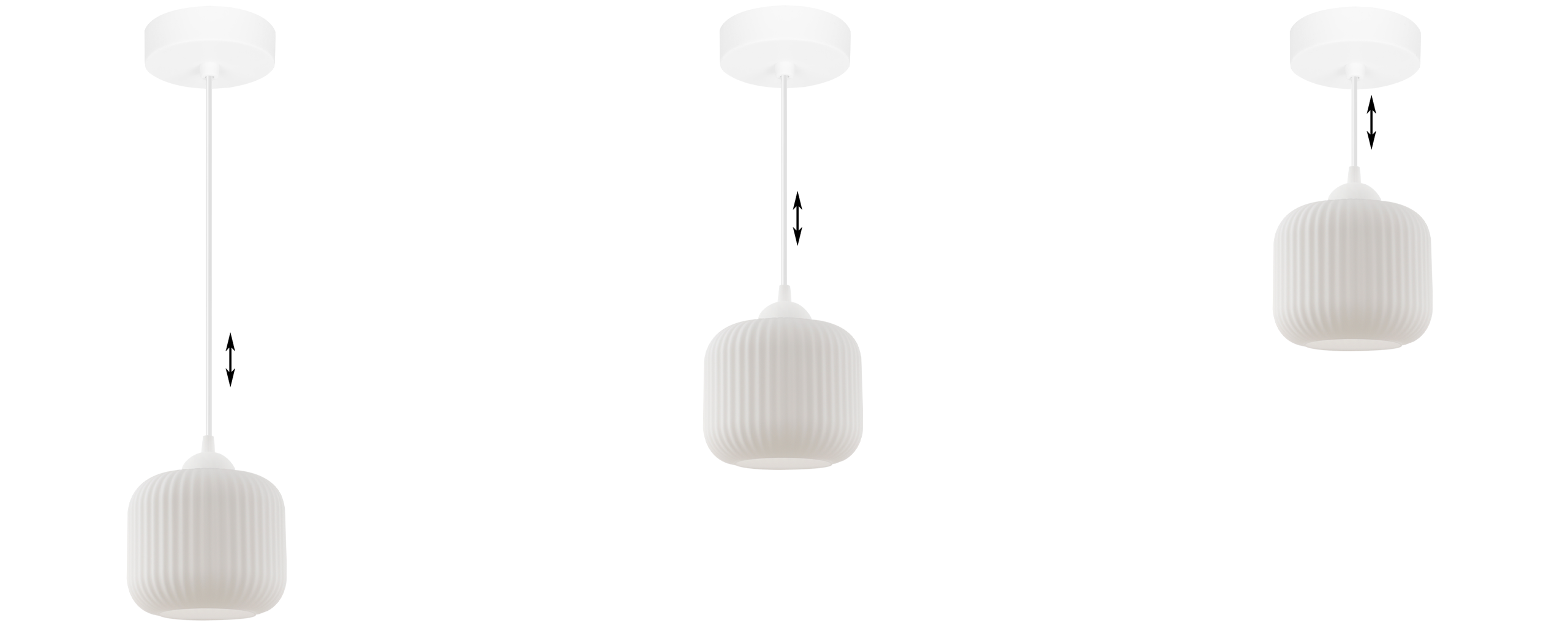 Lampa sufitowa wisząca Riffle loft 1xE27 klosz walec biały Light Home LH - 5