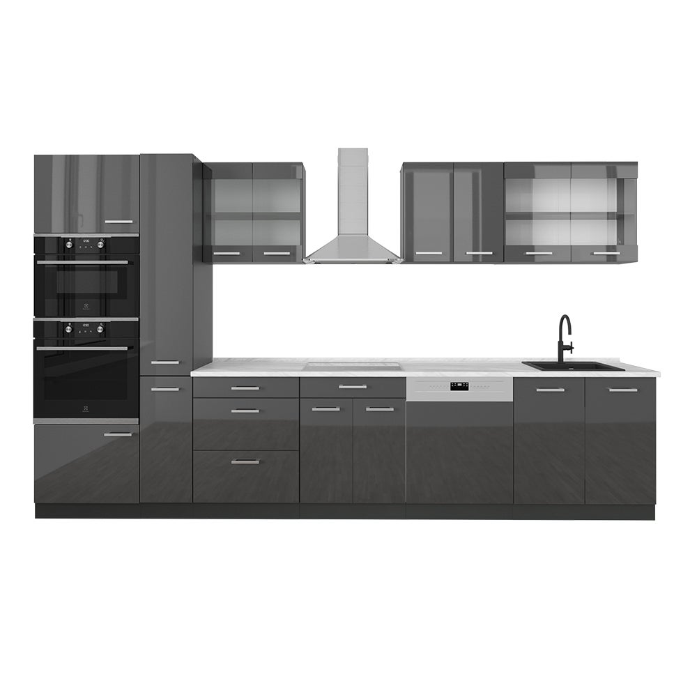 Cuisine R-Line 160cm sans PT Anthracite maison de campagne/blanc Blanc Vicco 37623 - Maison
