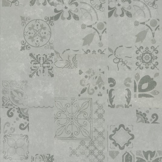 Dalle PVC clipsable rigide Ultime Plus - Carreaux de ciment gris - Finition extra mate - Paquet de 2,253 m² Tarkett