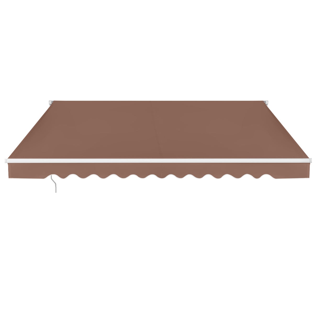 Toldos exterior terraza retractil plegable, toldo para ventana de metal y poliéster, multifuncional toldos exterior con manivela, impermeable adecuado