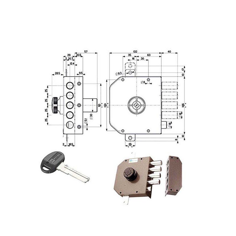 Bomba de seguridad triple derecha 30631 Mottura | Leroy Merlin