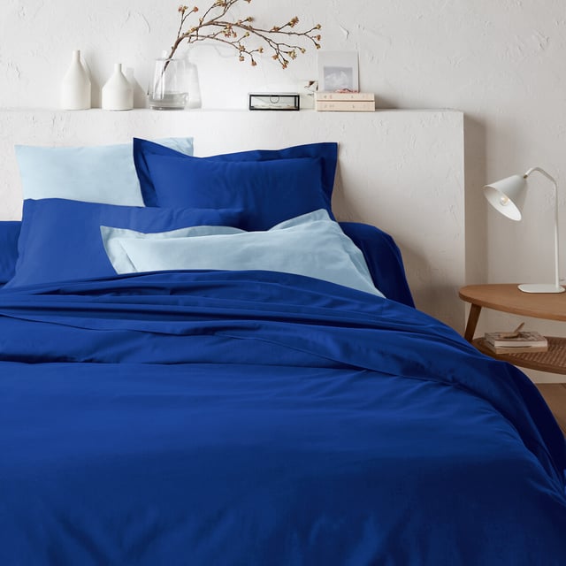 Housse de couette en coton, Scenario - Bleu royal - 240 x 220 cm