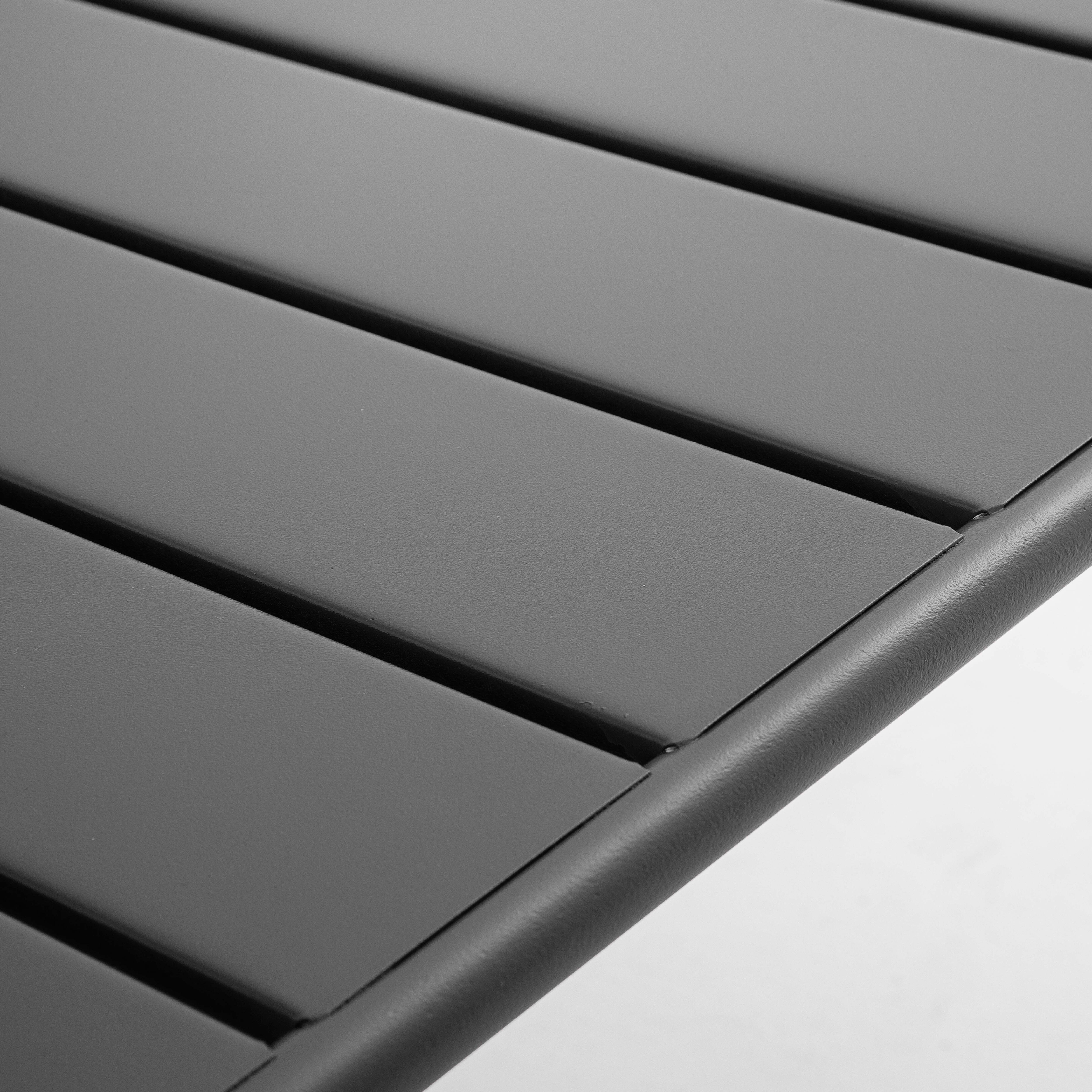 Table basse de jardin acier gris anthracite 90 x 50 cm , Palavas - Oviala - 5