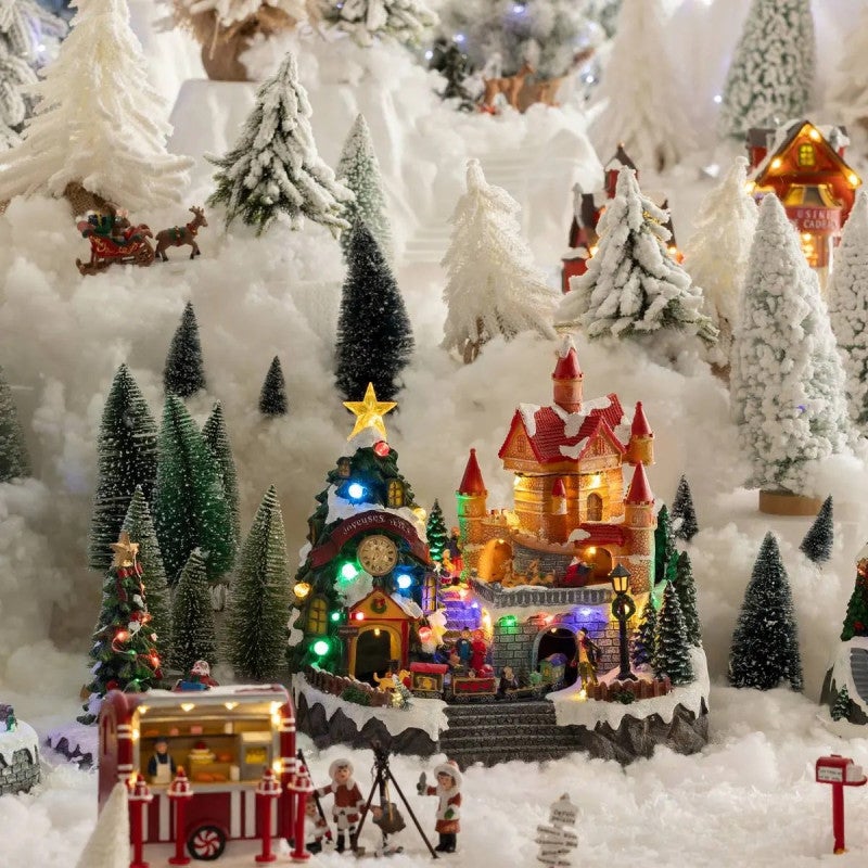 Village lumineux manoir du Père Noël 33 LED l.31cm musical - Feeric lights & christmas - 2