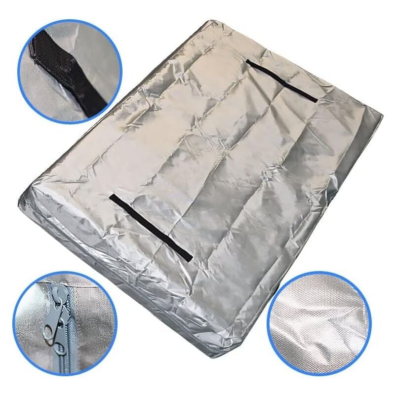 Housse de matelas imperméable pour le déménagement, Sac de déménagement pour matelas avec poignées et fermeture éclair solide, 195.6 x106.7x 38.1cm - 3