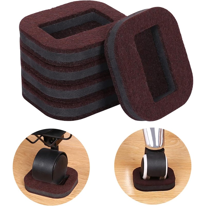 Zestaw 15 podkładek filcowych antypoślizgowych do mebli parkietowych, cichych i trwałych, zapobiegających zarysowaniom, brązowych