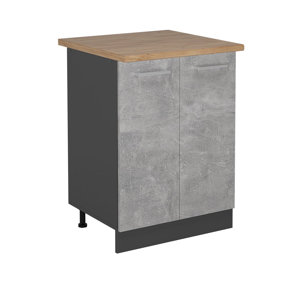 Vicco Szafki kuchenne R-Line, Beton, 60 cm , BP Dąb