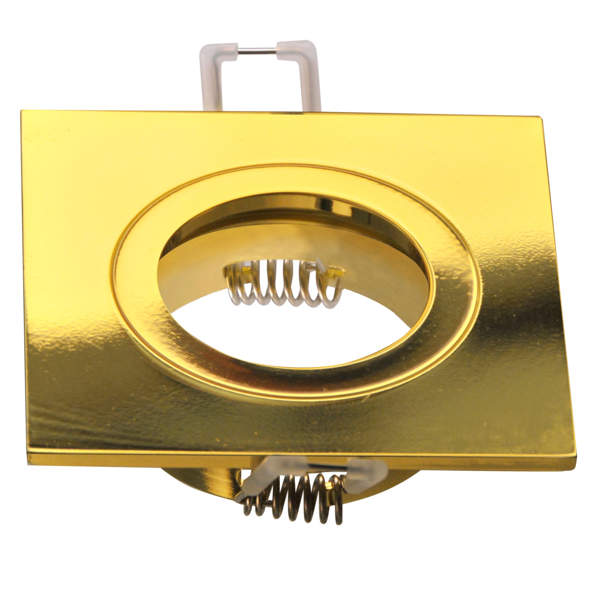 Oprawa sufitowa wpuszczana podtynkowa Febe złoty połysk 1xGU10x8W kwadratowa IP20 wym: 2,5 x 8 x 8 cm aluminium Polux - 3