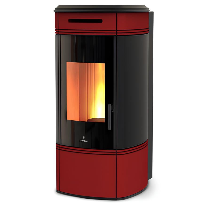 Termoestufa de pellets ravelli mod. hrv 140 globo burdeos