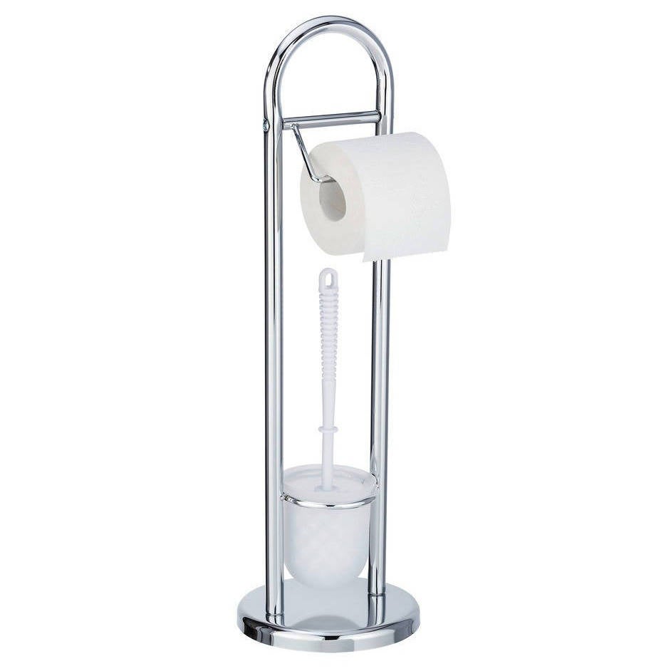 Wenko Escobillero Portarrollos Pie Inox Salamanca , Leroy Merlin