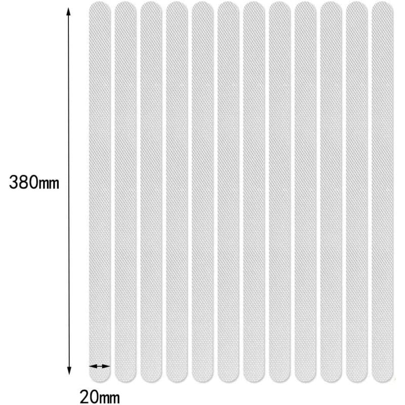 24 Pièces Autocollants Antidérapants Autocollants de Douche Bandes de Sécurité pour le Bain Bandes Antidérapantes Auto-Adhésives （2 x 38cm） - 3