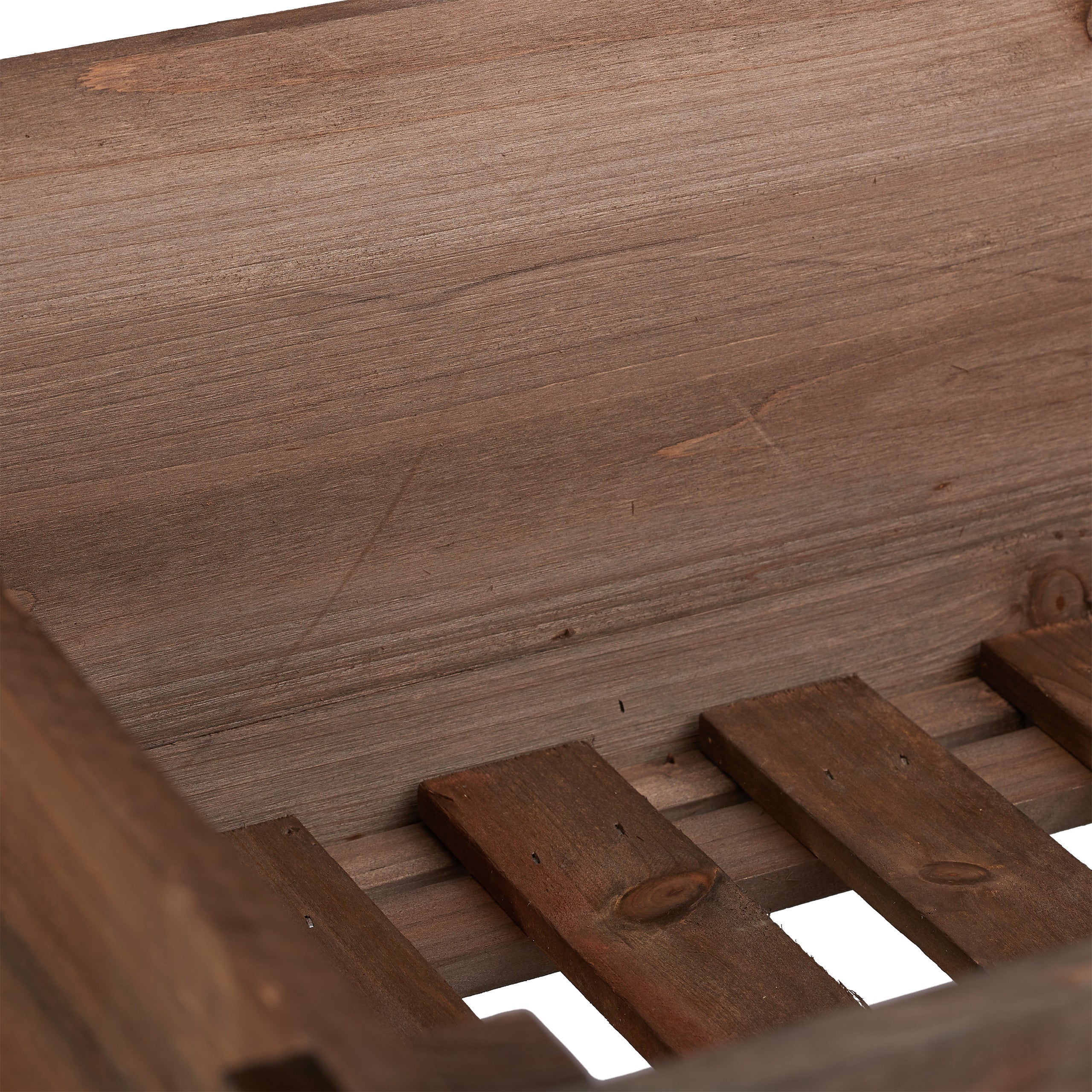 Carré potager bois, légume, herbes, jardin, balcon, Jardinière sur pied, HxlxP: 80 x 88 x 43,5 cm, brun foncé, Relaxdays - 6