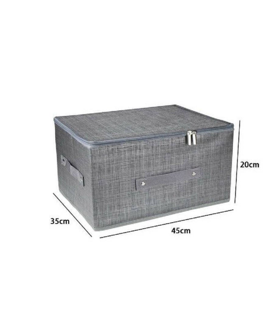 Trade Shop - Box Scatola Salvaspazio Portatutto Contenitore Organizer Cerniera 79416 45x35x20cm - - 2