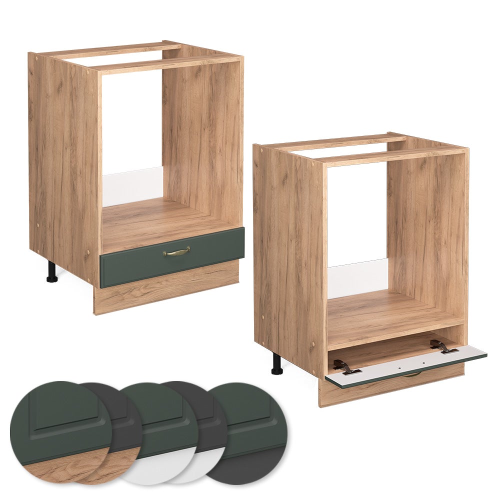 Vicco Meuble pour four Fame-Line, Vert Or Campagne, 60cm sans PT - 5