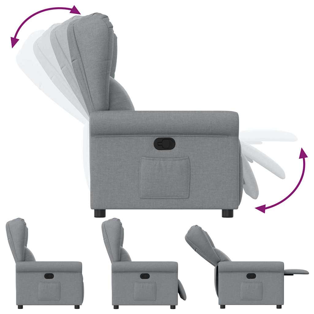 Fauteuil de télévision | Fauteuil inclinable Gris clair Tissu CFW861067 - 6