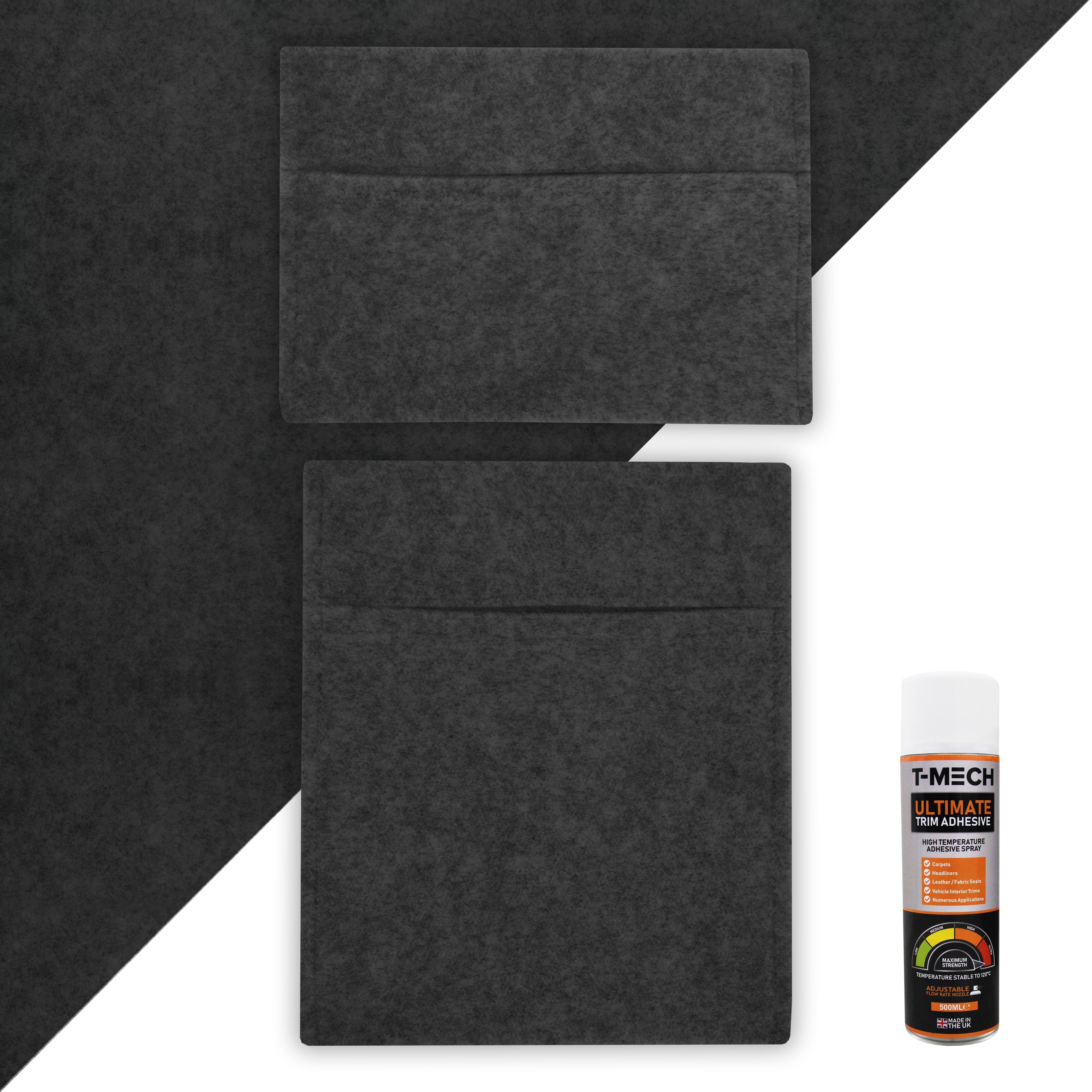 Doublure Intérieure Van Feutre Anthracite 2m + Poches – Monstershop, 0.3mm