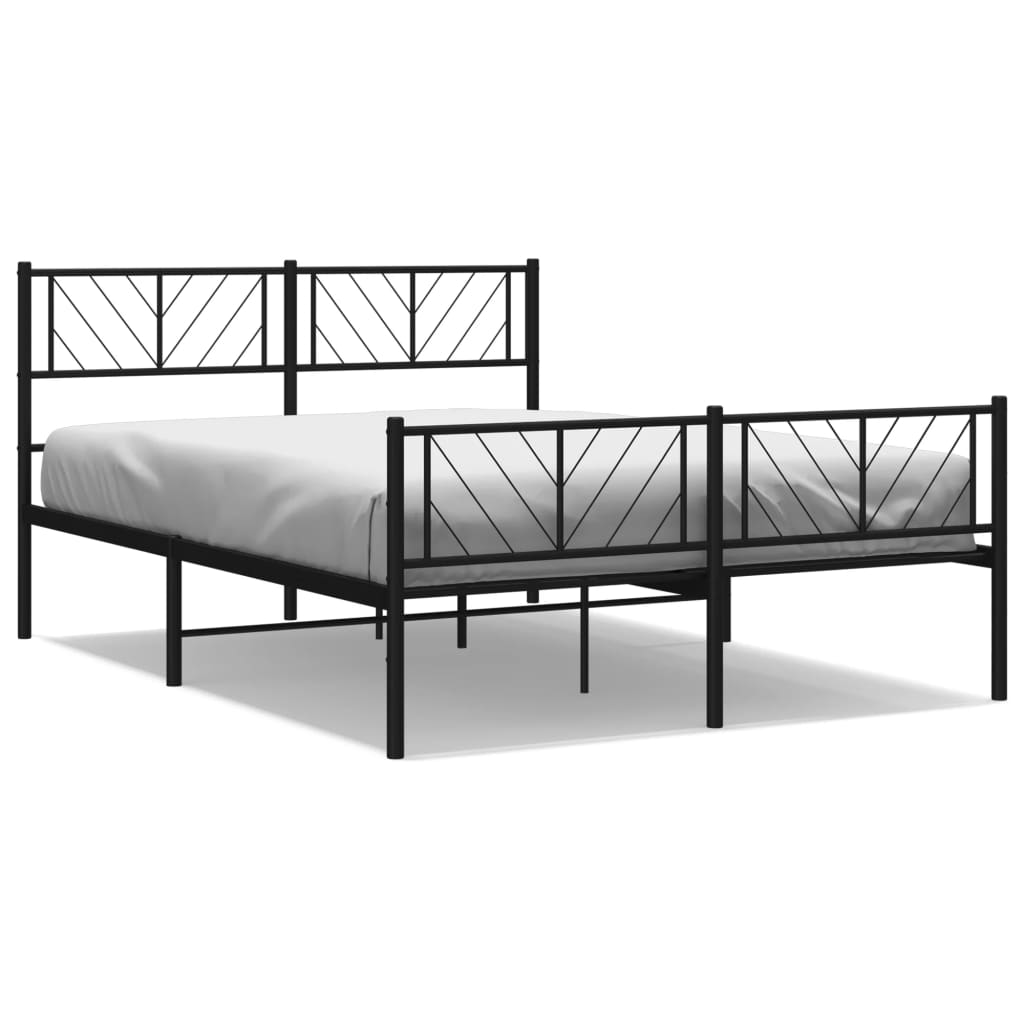 Łóżko Metalowe Czarne Rama Łóżka Ze Stelażem Do Sypialni Pokoju 140x190