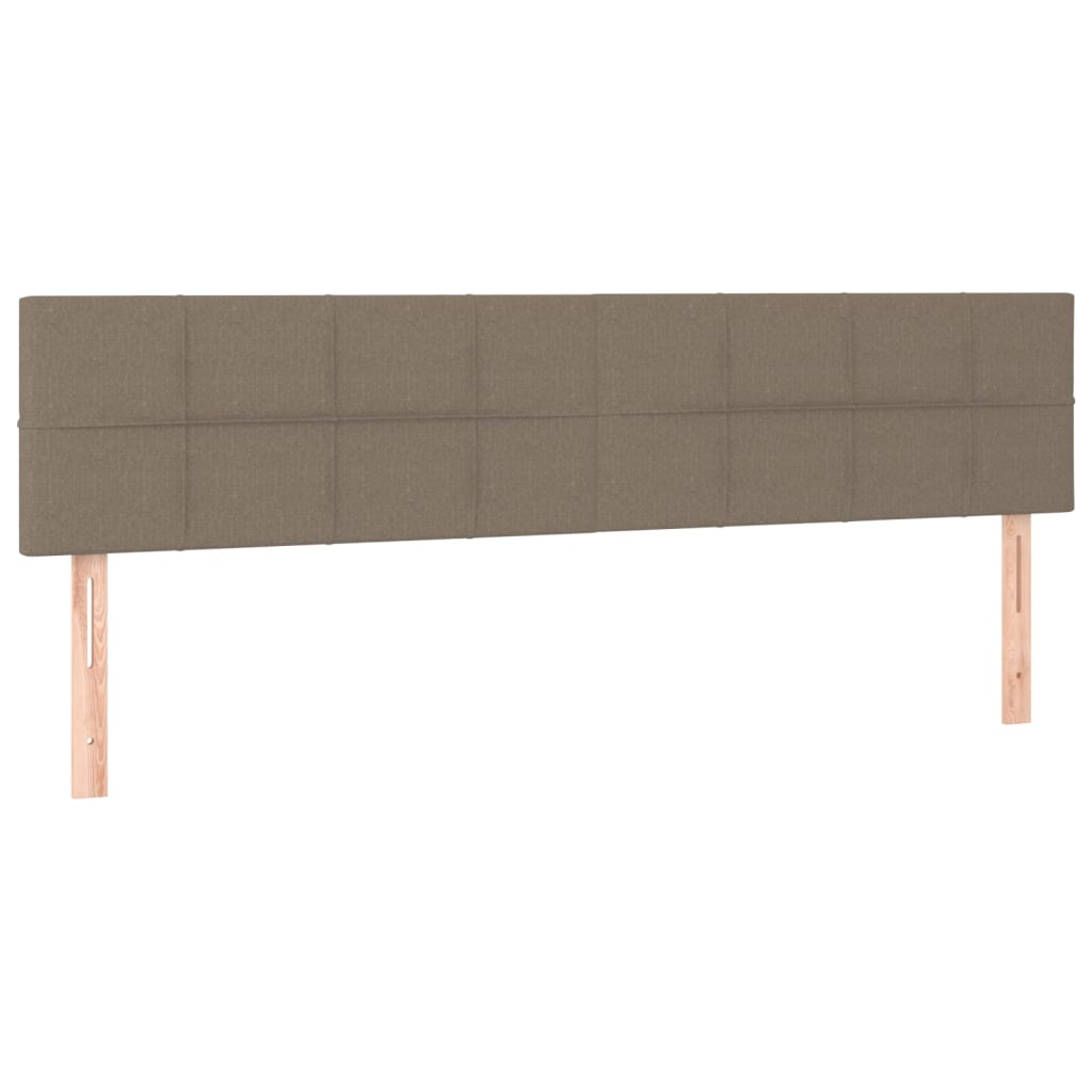 Sommier à lattes avec matelas taupe 160x200 cm en tissu - 6