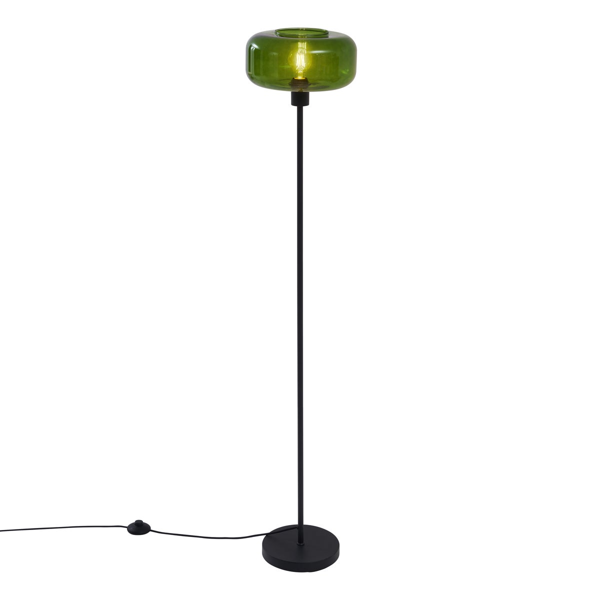 Qazqa rétro lampadaire - Bizle - noir, rond, max. 15w, e27, 146cm, idéal pour le salon - 5