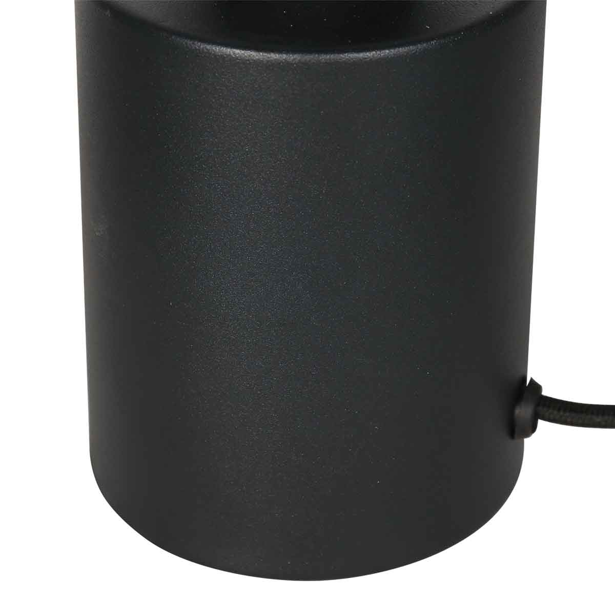 Steinhauer - lampada da tavolo - Bloeba - naturale nero - cotone metallo - lampada da comodino - E27 - 4500ZW - 4