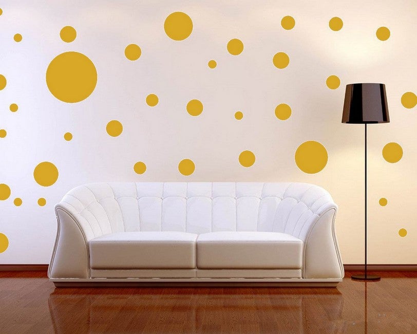 Sticker polka dots - homemania - oro - 25 x 0,15 x 29 cm