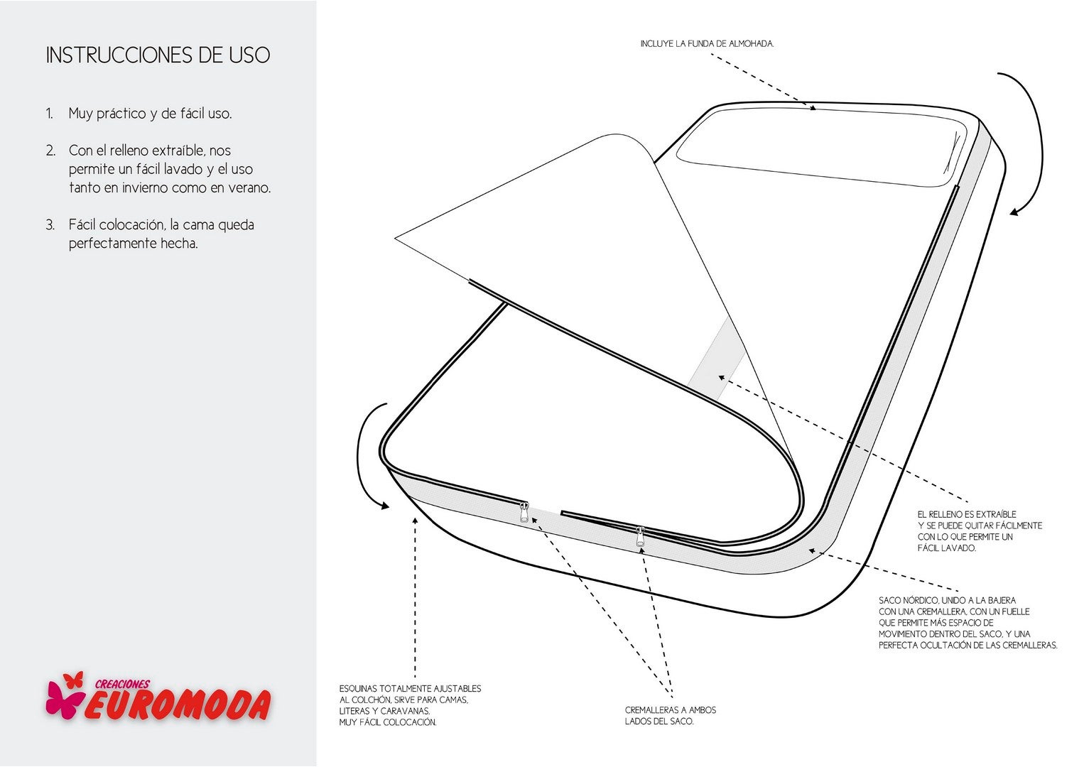 CAPA DE EDREDÃO COM ENCHIMENTO 100% ALGODÃO LOVELY BED 90 - 5