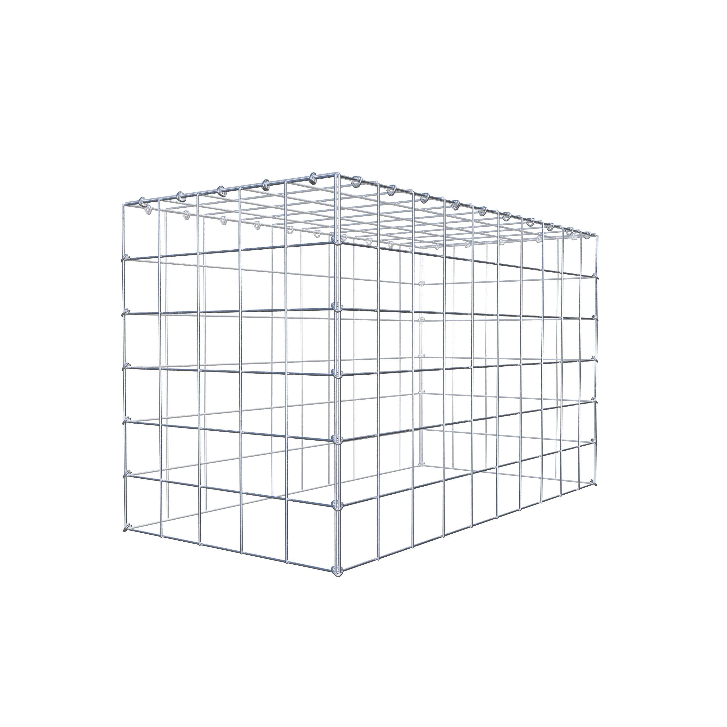 Gavión para apilar en acero galvanizado 100x60x50cm (LxAxP), malla 10 x 10cm, Anillo en C, sin rejilla inferior - 9