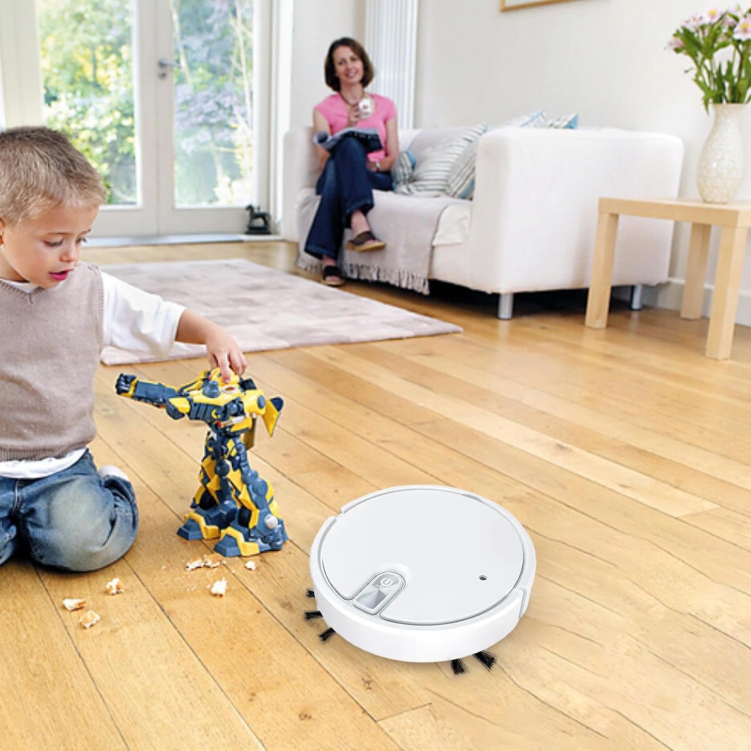 Robot odkurzający i mopujący | Robot odkurzający i mopujący - inteligentny odkurzacz 5 w 1 wielokrotnego użytku - 2