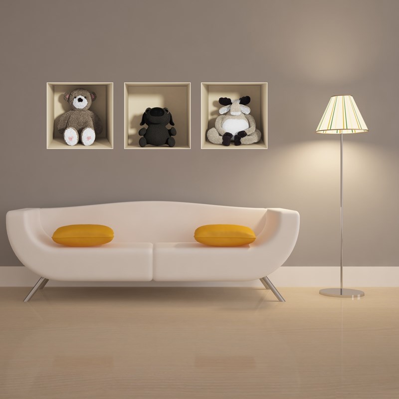 Pegatina de 3d juguetes - adhesivo de pared - revestimiento sticker mural decorativo - 40x120cm