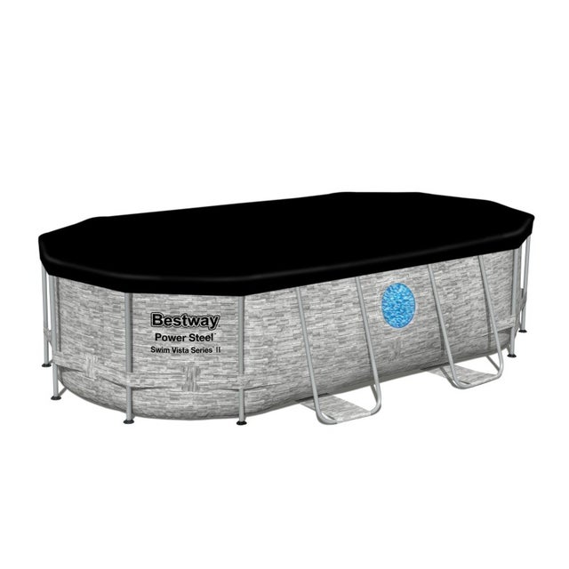 Telo copripiscina per piscina ovale Power Steel 427x250x100 cm Bestway 58425
