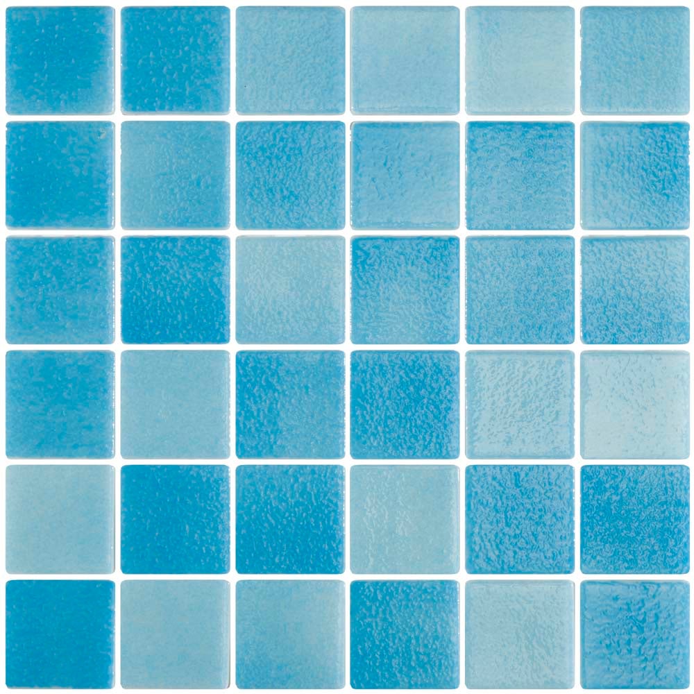 2 m² gresite azul niebla piscina brillo 5x5 cm