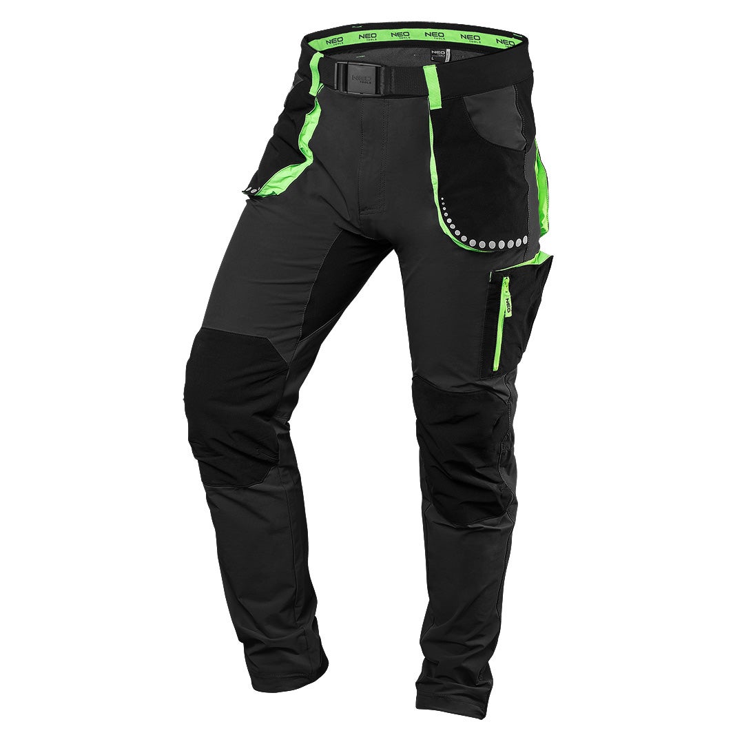 Spodnie robocze PREMIUM,4 way stretch, czarne, r. XXXL NEO TOOLS