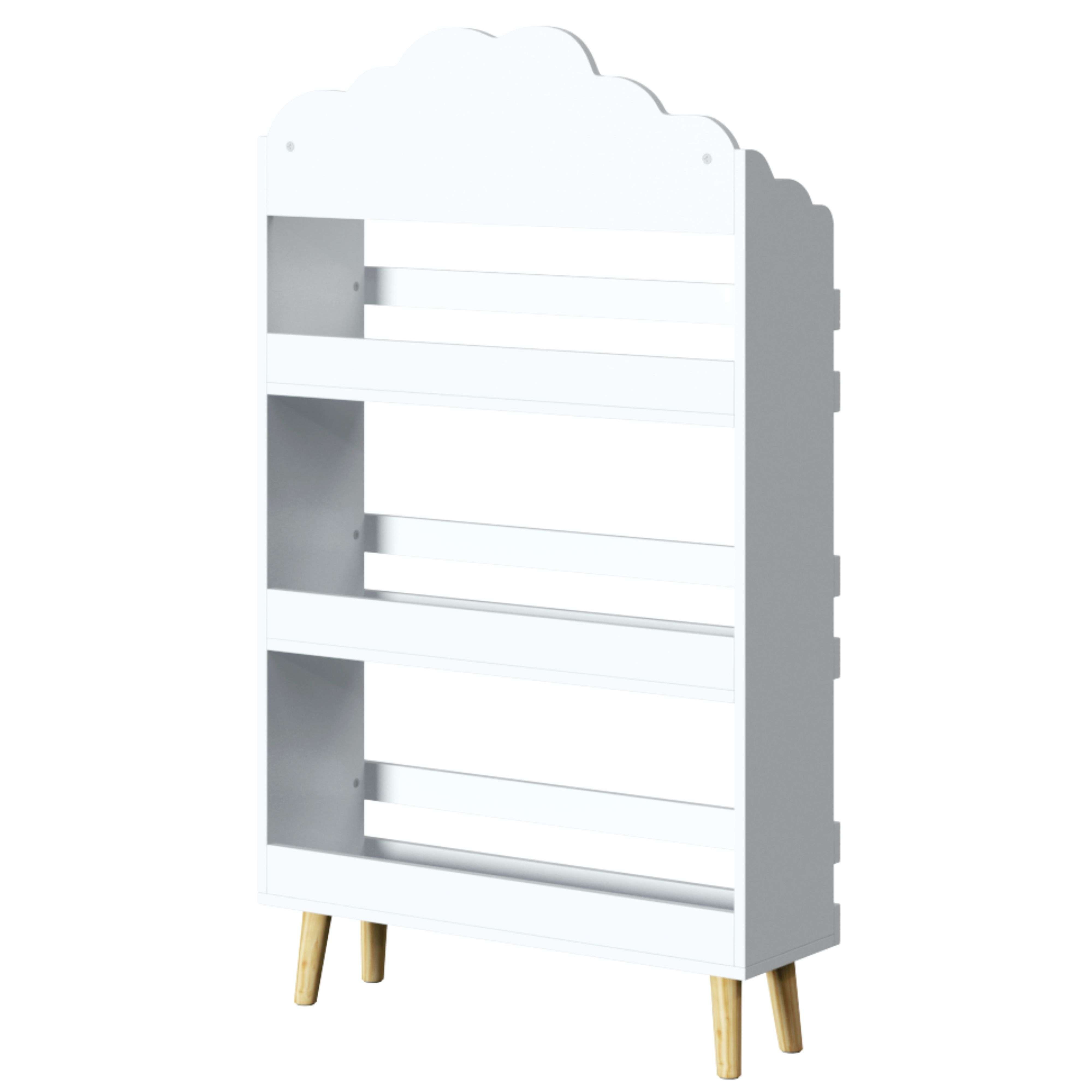 Bibliothèque pour Chambre enfant en MDF Blanc H. 100 x l. 58 x P. 18 cm - 7