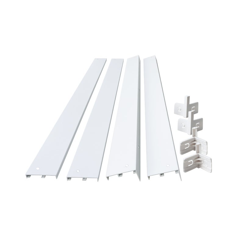 Kit de pose en saillie pour dalle led 600x600 blanc - 2