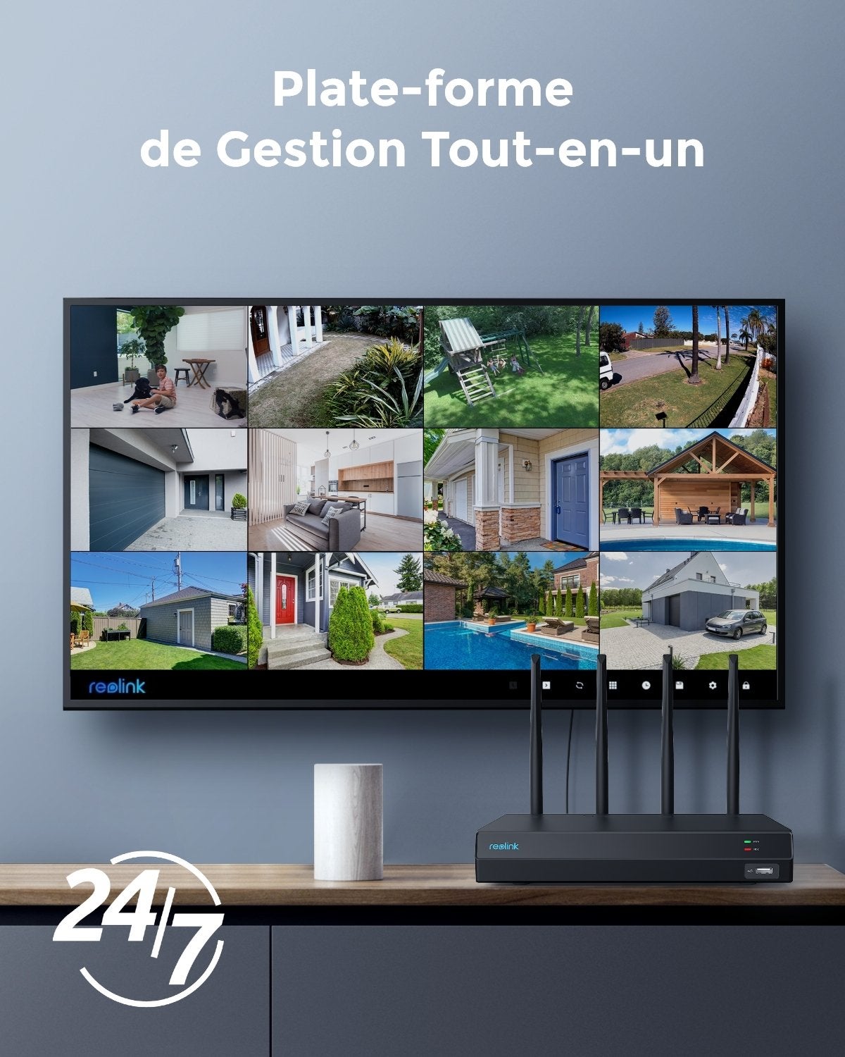 Caméra de surveillance 12CH 2To WiFi NVR filaire, Reolink - 7